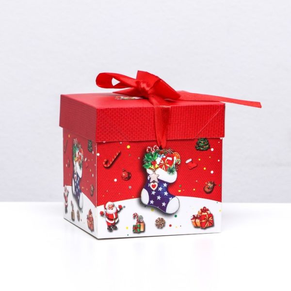 Коробка самосборная НГ 10*10*10см, микс