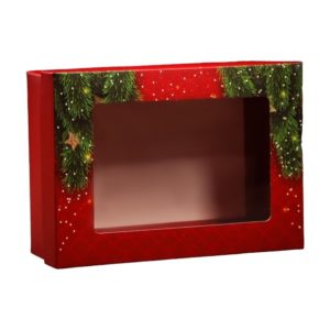 Коробка сборная, крышка-дно, с окном НГ 21*15*7