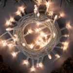 Гирлянда «Нить» 5 м, IP20, белая нить, 50 LED, свечение тёплое белое, 8 режимов