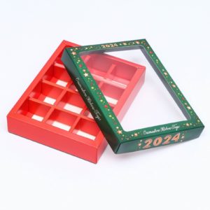Коробка д/конфет 12шт "2024", 19х 14,5 х 3,5 см