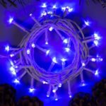 Гирлянда «Нить» 5 м, IP20, белая нить, 50 LED, свечение синее, 8 режимов