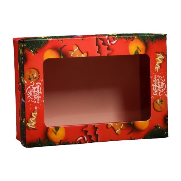Коробка сборная, крышка-дно, с окном НГ 24*17*8