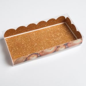 Коробка д/пирожных с PVC c крышкой «Все получится», 10.5 × 21 × 3 см
