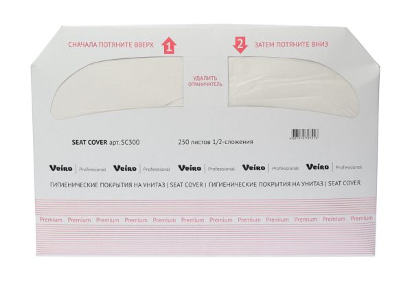 Покрытие на унитаз "Veiro Premium", 36х43 см, maxi (250шт/уп) /10/
