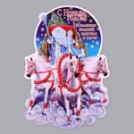 Плакат «С Новым Годом!» Дед Мороз, Снегурочка, сани
