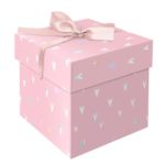 Коробка складная Квадрат 15*15*15см, подарочн. с лентой MESHU
