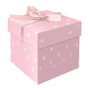 Коробка складная Квадрат 15*15*15см, подарочн. с лентой MESHU