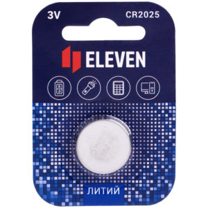Батарейка Eleven CR2025 литиевая, BC1, блистер 1шт /1/36/