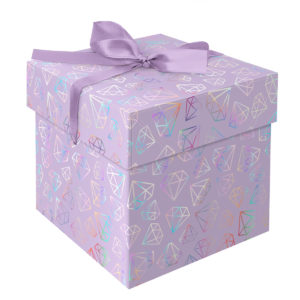 Коробка складная Квадрат 15*15*15см, подарочн. с лентой MESHU