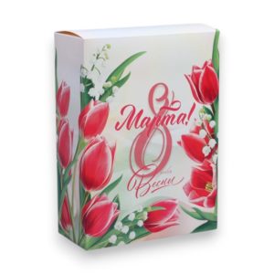 Коробка д/под складная "С 8 марта" 22*30*10 см