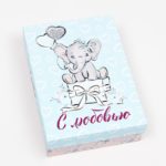 Коробка д/под складная, 21*15*5см микс