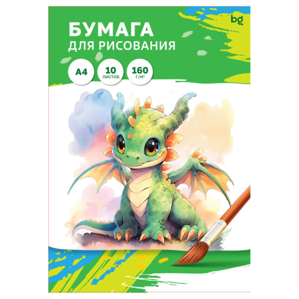 Папка д/рисования А4, 10л., BG, 160г/м2, 365256 /10/