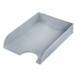 Лоток горизонтальный д/бумаг BRAUBERG Standard, серый, 350х253х65 мм /1/