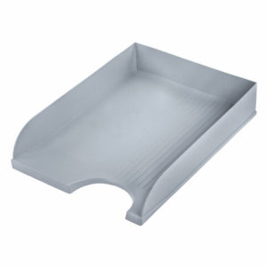 Лоток горизонтальный д/бумаг BRAUBERG Standard, серый, 350х253х65 мм /1/
