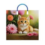 Пакет пласт. ручка 38*34+3 см, 90мкм, «Рыжий котенок»