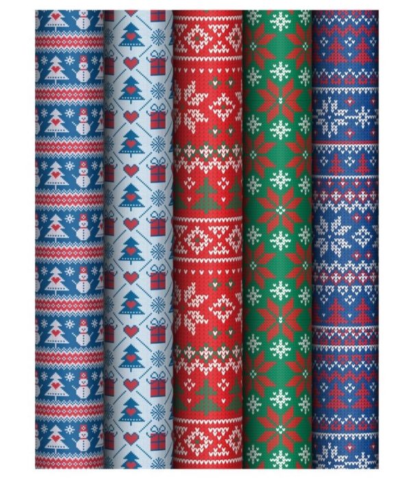 Бумага упаковочная 70*100см MESHU глянцевая, ассорти