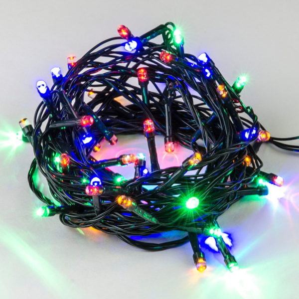 Гирлянда-нить 20LED разноцв. 2,8м, 8реж. провод зеленый Гирлянда-нить 20LED разноцв. 2,8м, 8реж. провод зеленый