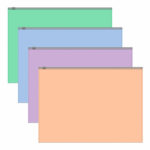 Папка-конверт на молнии ERICH KRAUSE Matt Pastel Bloom А4 (334х246 мм), ассорти, 0,18 мм