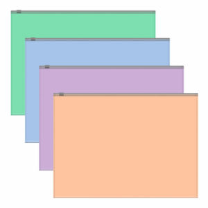 Папка-конверт на молнии ERICH KRAUSE Matt Pastel Bloom А4 (334х246 мм), ассорти, 0,18 мм