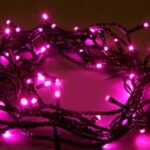 Гирлянда-нить 50LED розовый 5м., 8 реж. зеленый проводl