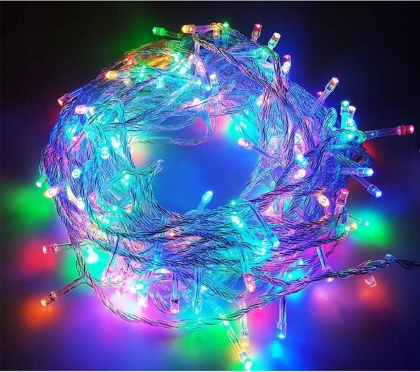 Гирлянда-нить 120LED RGB 8м, 8 реж.,прозр.провод с вилкой 220V Гирлянда-нить 120LED RGB 8м, 8 реж.,прозр.провод с вилкой 220V