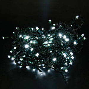 Гирлянда светодиодная нить комнатная "Стандарт" 10м 100LED хол.белый 220V контроллер
