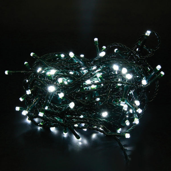 Гирлянда светодиодная нить комнатная "Стандарт" 10м 100LED хол.белый 220V контроллер