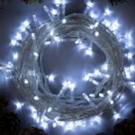 Гирлянда-нить 100LED белый 10м., 8реж., прозр.провод