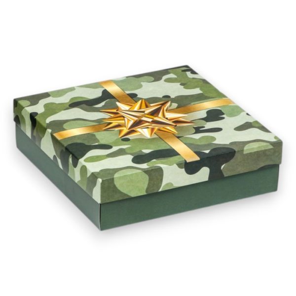 Коробка складная "Праздничный камуфляж" 23 х 23 х 6,5 см Коробка складная "Праздничный камуфляж" 23 х 23 х 6,5 см