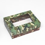 Коробка  складная, с окном «Камуфляж»  21 х 15 х 7 см