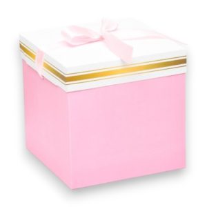 Коробка самосборная розовая 15х15х15 см