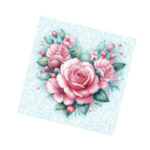 Салфетка 33*33 3-сл. 20л «Сердце из роз»