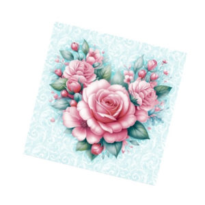 Салфетка 33*33 3-сл. 20л "Сердце из роз"