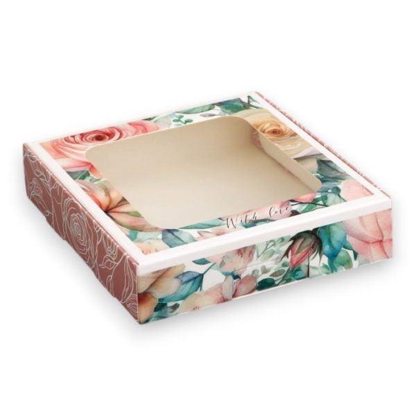 Коробочка сборная с окном 13×13×3 см