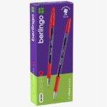 Ручка гелевая Berlingo «Tribase Gel grip» ассорти: синий,черный,красный,зеленый, 0,5мм, грип