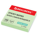 Стикеры BRAUBERG 76*76 пастельный зеленый 100л