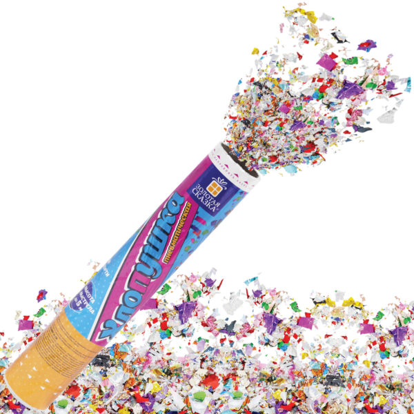 Хлопушка пневматическая 30 см "Party Mix", фольга, конфетти, ассорти, ЗОЛОТАЯ СКАЗКА Хлопушка пневматическая 30 см "Party Mix", фольга, конфетти, ассорти, ЗОЛОТАЯ СКАЗКА