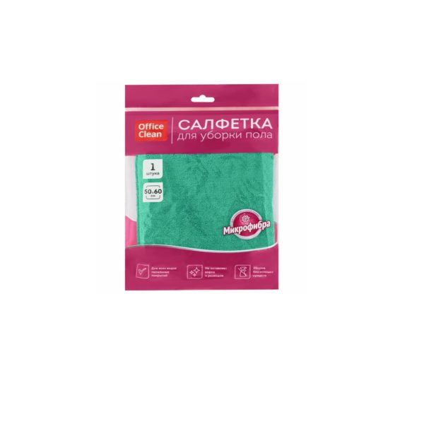 Тряпка д/пола 50*60см микрофибра, 220 г/м², зеленая, "OfficeClean" "Премиум" Тряпка д/пола 50*60см микрофибра, 220 г/м², зеленая, "OfficeClean" "Премиум"