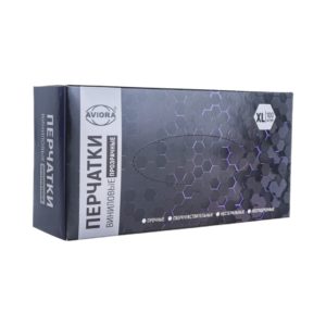 Перчатки винил XL "AVIORA"  /50пар/10/ Маркировка