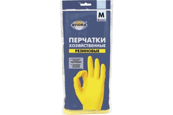 Перчатки рез. "AVIORA"  М  /12/ Маркировка