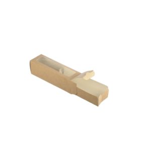 Коробка для макарун 180*55*55 с окном, для 6 штук + вставка /50/500/