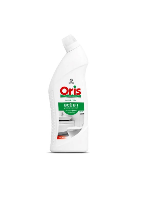 Ср-во чистящее/дезифиц. гель ORIS (Все в 1) 0,75л, ГРАСС (аналог доместос) /12/МАРКИРОВКА Ср-во чистящее/дезифиц. гель ORIS (Все в 1) 0,75л, ГРАСС (аналог доместос) /12/МАРКИРОВКА