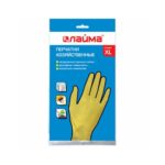 Перчатки латексные XL «Лайма» Стандарт многоразовые х/б напыление /12/